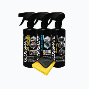All Purpose Cleaner + Glass Cleaner + Leather & Tyre Dressing + Free Microfiber Double Sided